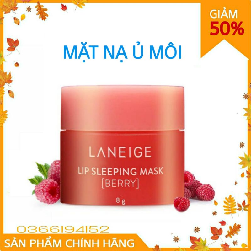 Mặt Nạ Ngủ Môi Laneige Lip Sleeping Mask Berry 3g - ủ môi Laneige dưỡng ẩm giảm thâm