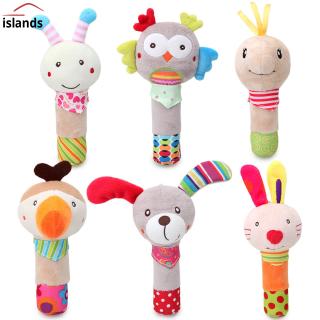0-3 Years Old Animal Bell Rattle Educational Toys Soft Animal Shaped Toy Birthday Shower Gifts