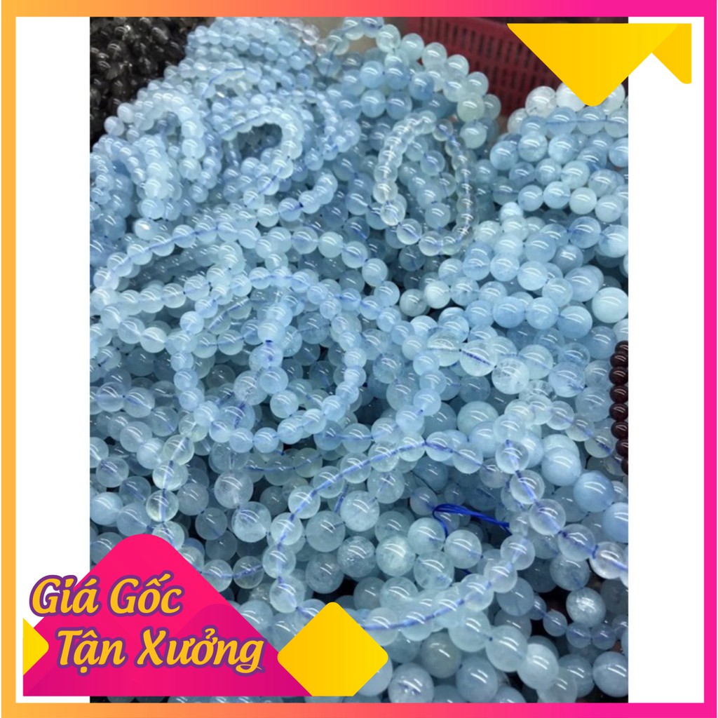 vòng tay aquamarine trong đẹp 8-9-10 li Siêu Thị Phong Thủy 9999