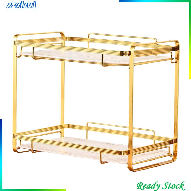 Kệ Sắt 2 Tầng Đựng Đồ Trang Điểm Để Bàn