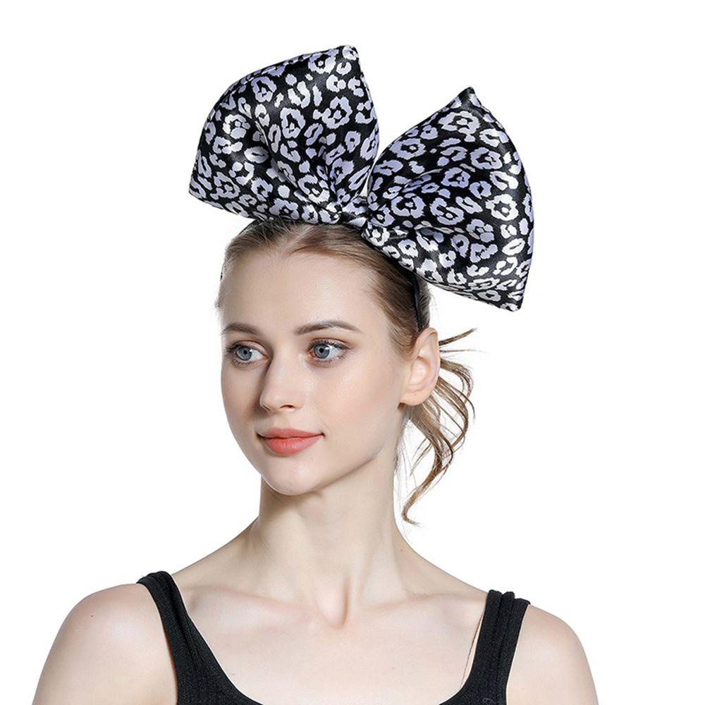 Băng Đô Nơ In Họa Tiết Da Báo Dễ Thương Dành Cho Nữ