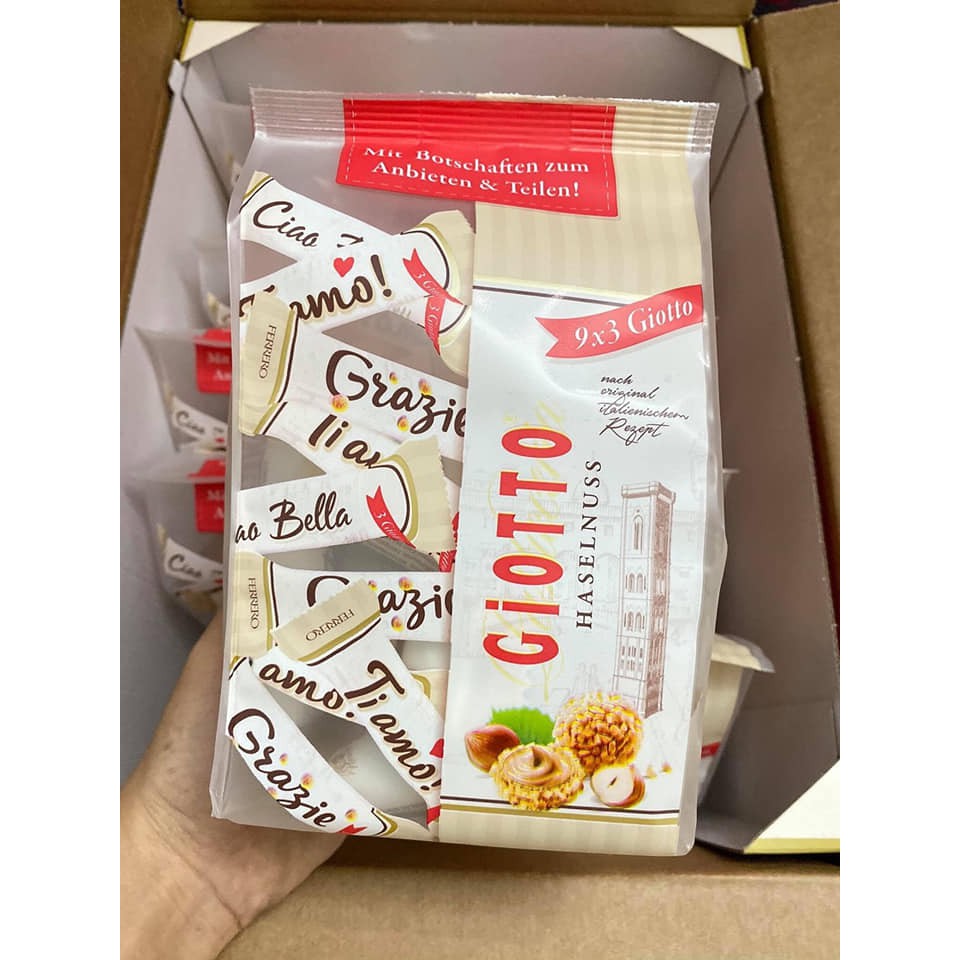 BÁNH SOCOLA NHÂN HẠT DẺ GIOTTO HAZELNUS ĐỨC