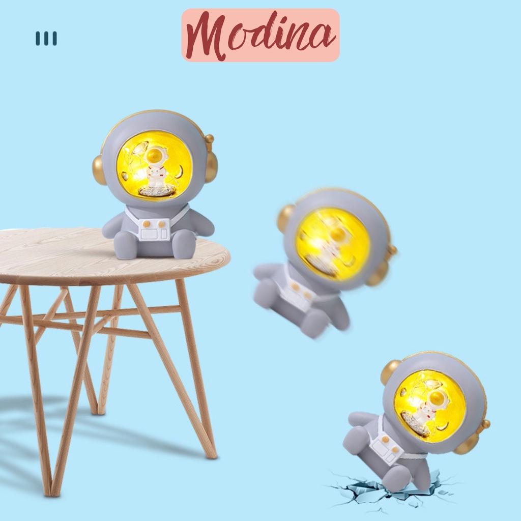 Đèn ngủ phi hành gia MODINA dạng ngồi, đèn led trang trí kèm làm ống tiết kiệm tiền