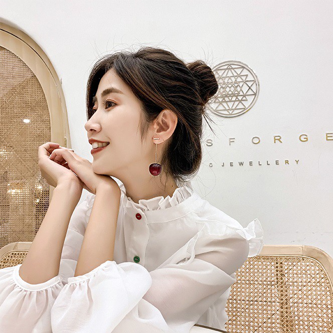 Bông tai trái cherry chín mọng đáng yêu, ngộ nghĩnh BT195