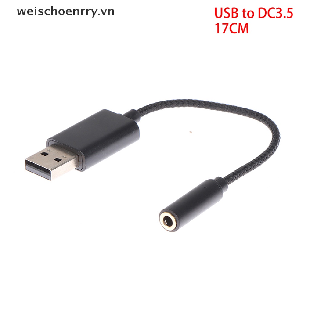 Cáp chuyển đổi card âm thanh USB sang 3.5mm 2 trong 1 cho PC/ laptop