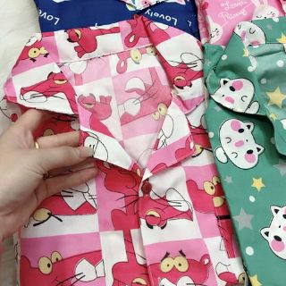 Bộ đùi pizama chất thô lụa