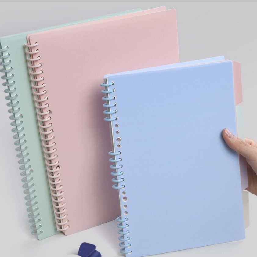 Ruột sổ còng A5 20 lỗ Béo shop , giấy refill A5 60 tờ binder thanh còng nhựa làm sổ planner bullet journal