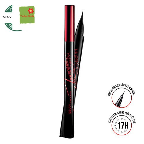 [Mã giảm giá sỉ mỹ phẩm chính hãng] Kẻ Mắt Nước Màu Đen Maybelline Hyper Sharp Laser Black Hyper Sharp Power 0.5g