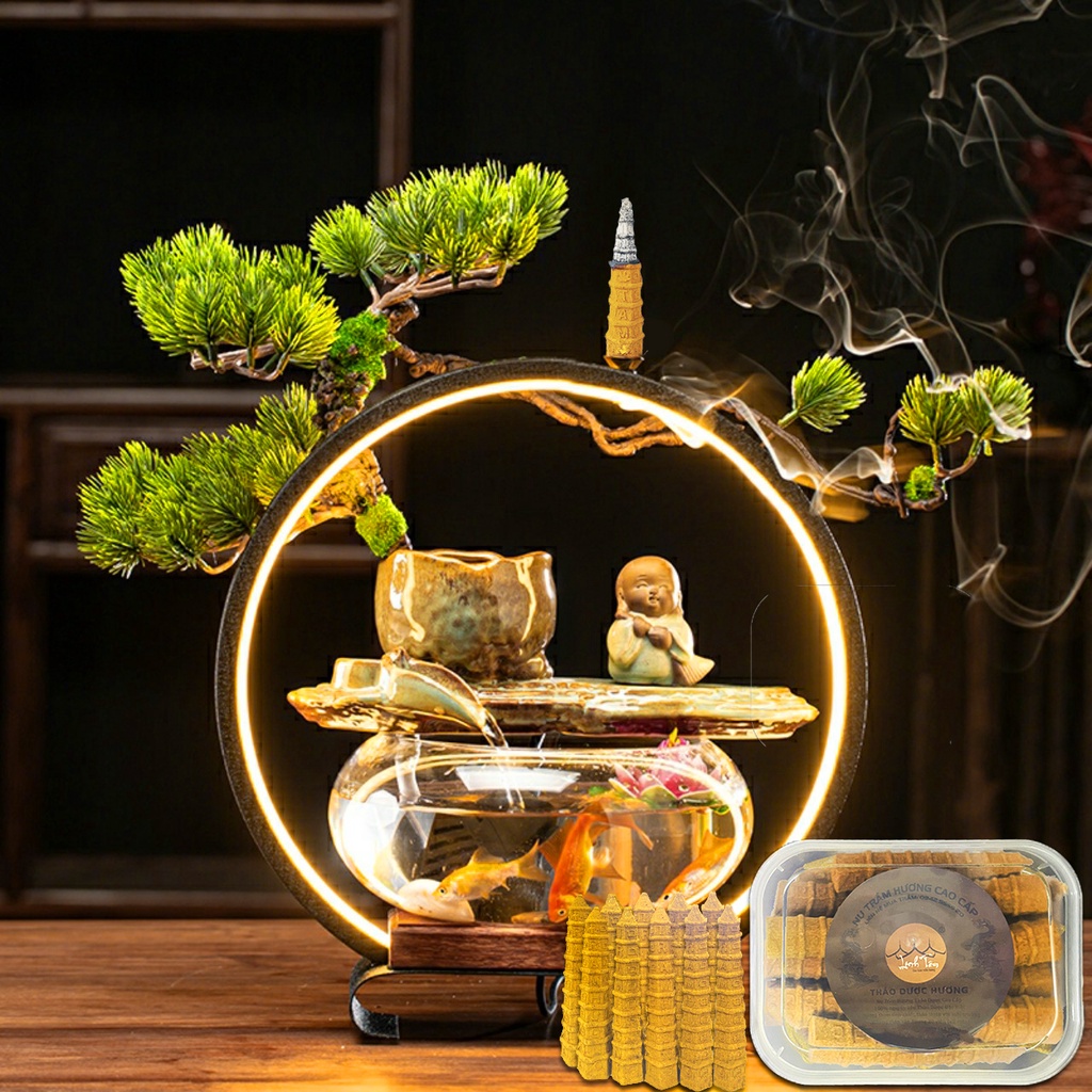 Nụ trầm hương khói ngược dùng cho thác khói trầm hương hình tháp Văn Xương