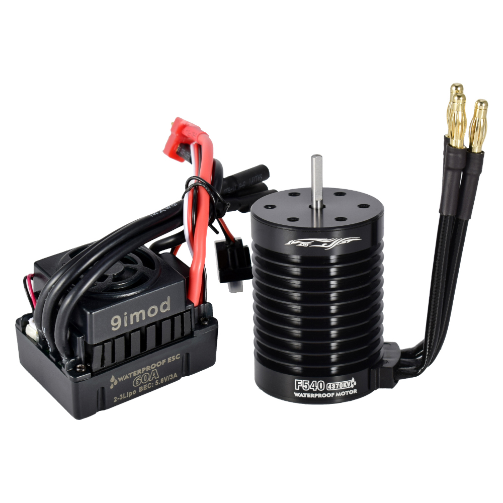 Động Cơ Không Chổi Than Không Cảm Biến 9Imod F540-V2 4370KV 3.175mm+60A ESC Cho Xe Ô Tô Đồ Chơi Tỉ Lệ 1/10