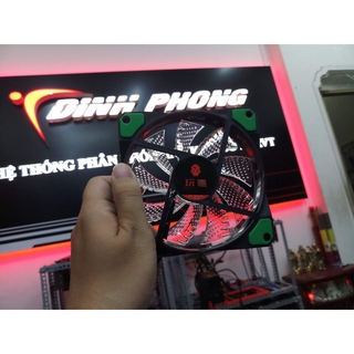 Fan Case 12" PC  15 Bóng Led ( Xanh Lá )