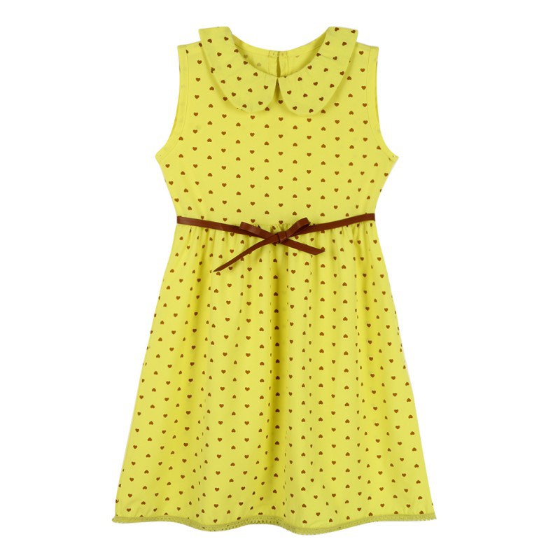 Đầm cotton cộc tay dài ngang gối dành cho bé gái 2-6 tuổi