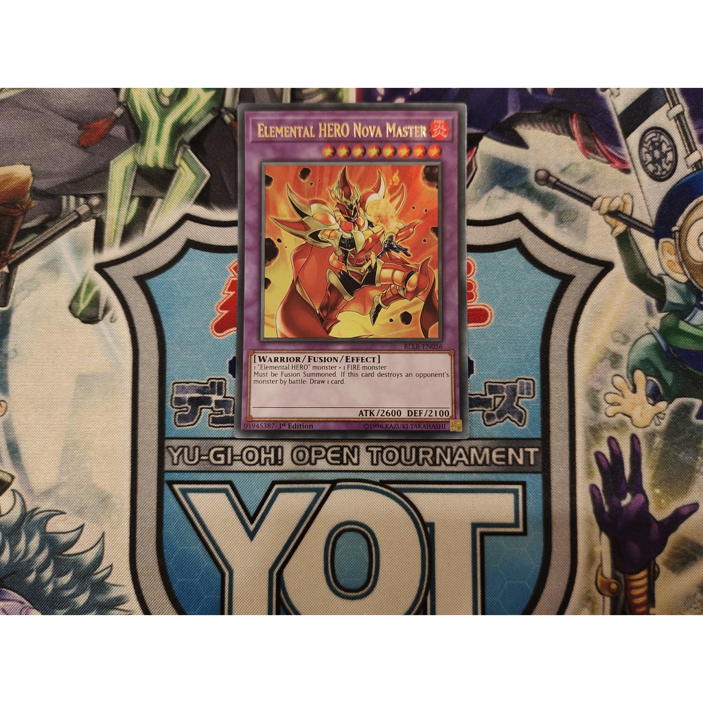 Thẻ bài Yugioh chính hãng - Elemental HERO Nova Master - BLLR-EN056 - Ultra Rare 1st Edition
