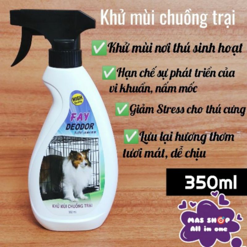 Fay deodor 350ml Xịt khử mùi hôi thú cưng, vệ sinh chuồng trại cho chó mèo thú cưng - ZIPPOPET SHOP