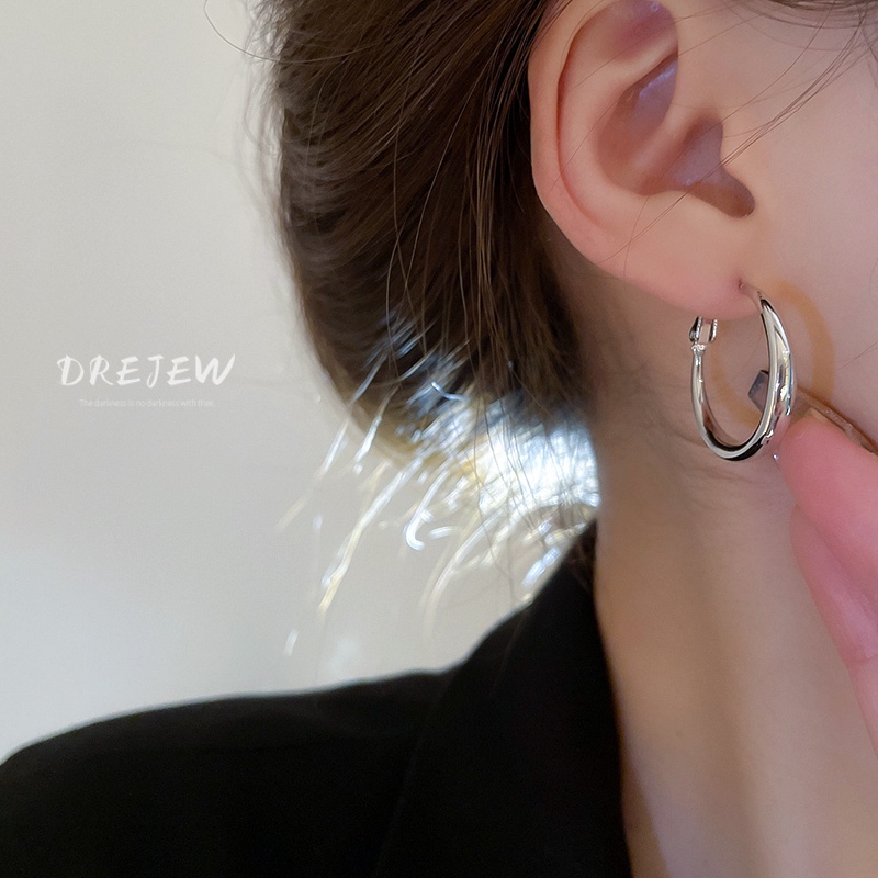 DREJEW Khuyên Tai Kim Loại Phong Cách Hàn Quốc Cá Tính Cho Nữ