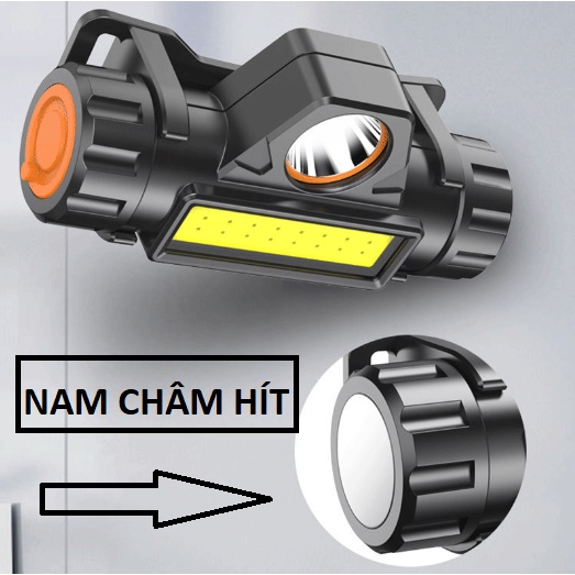 Đèn pin sạc cob led headlight 2 chế độ  đa năng  đội đầu chuyên  thám hiểm cắm trại phượt  - Đèn Thiết Bị Chiếu Sáng