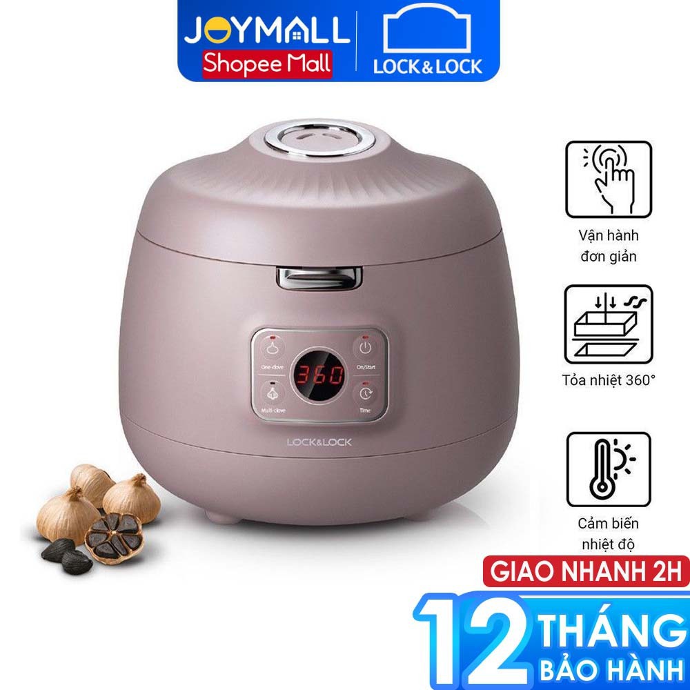 Máy làm tỏi đen Lock&amp;Lock EJR136PUP 3 Lít - Hàng chính hãng, chế độ cài đặt sẵn, dễ sử dụng, dễ vệ sinh - JoyMall