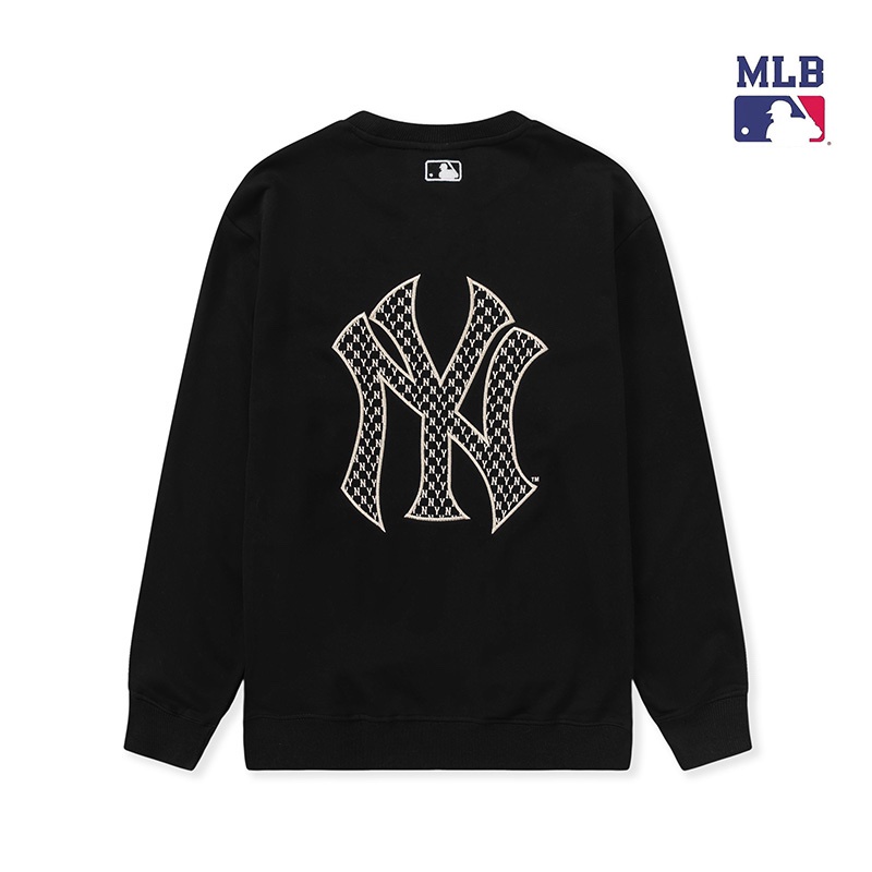 ❤❀  ❤ Mlb Áo Sweater Tay Dài Cổ Tròn Thêu Họa Tiết Thời Trang Cho Nam Nữ