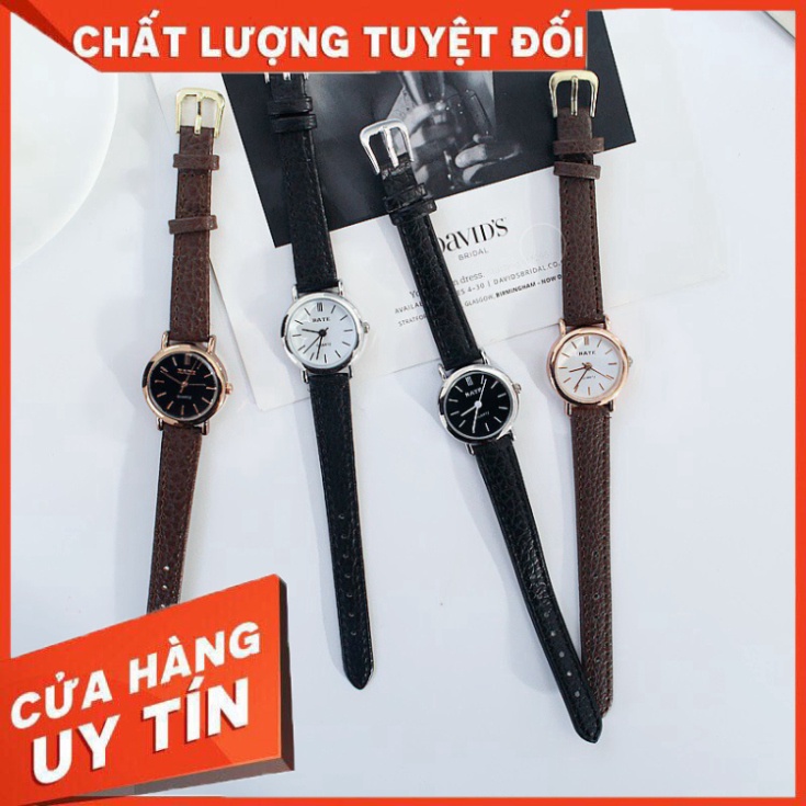 Đồng hồ dây da trơn thời trang nữ RaTe RT12 - HÀNG MỚI VỀ
