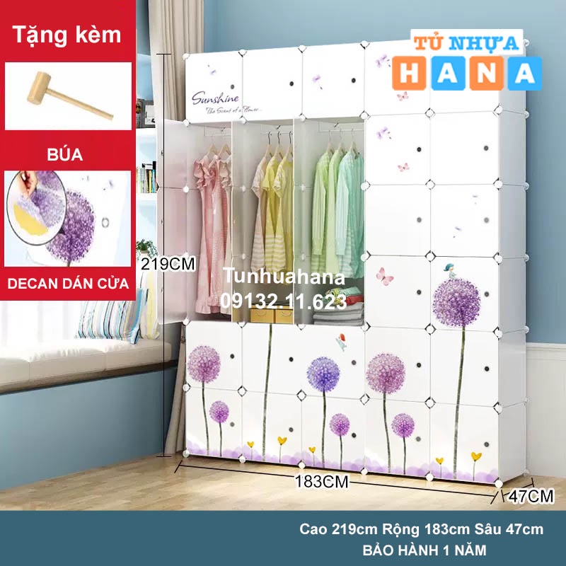 Tủ nhựa lắp ghép đựng quần áo 30 ô LOẠI TO DÀY- tủ quần áo lắp ráp đa năng thông minh