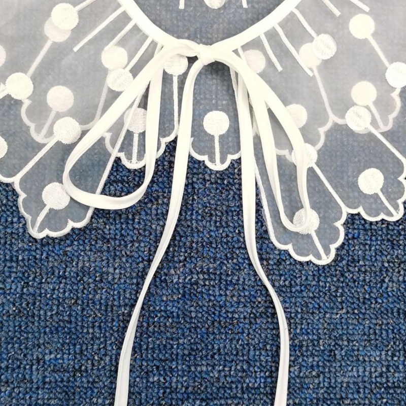 Cổ Áo Sơ Mi Giả Thêu Họa Tiết Thời Trang Mùa Hè Cho Nữ