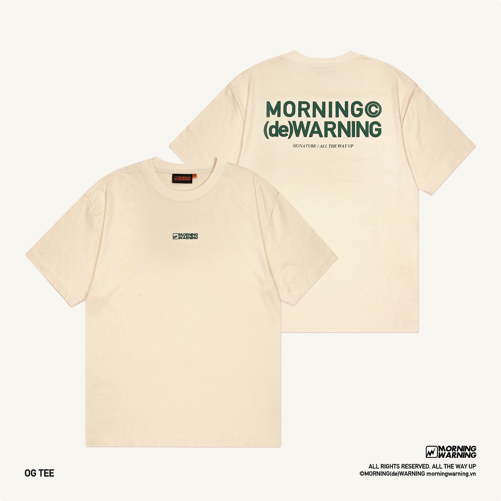 Áo thun Morning Warning OG -  Áo Thun Unisex Form Rộng Tay Lỡ Oversize Cotton 100% Local Brand