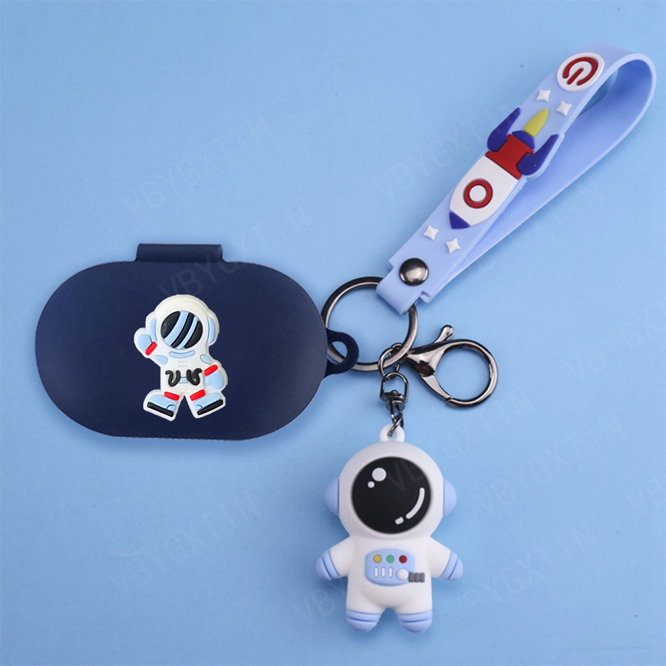 Vỏ Bảo Vệ Hộp Sạc Tai Nghe Sony WF-C500 Bằng Silicon Hình Phi Hành Gia/Mèo/Cún/Gấu Trúc Có Móc Khóa