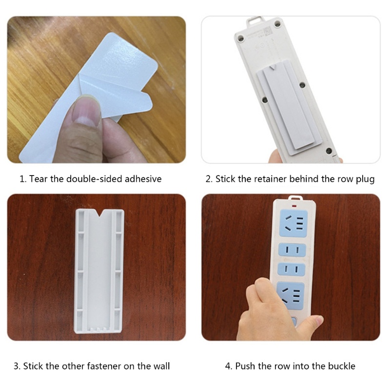 Giá Đỡ Cố Định Ổ Cắm Điện Gắn Tường Không Cần Khoan Tiện Dụng