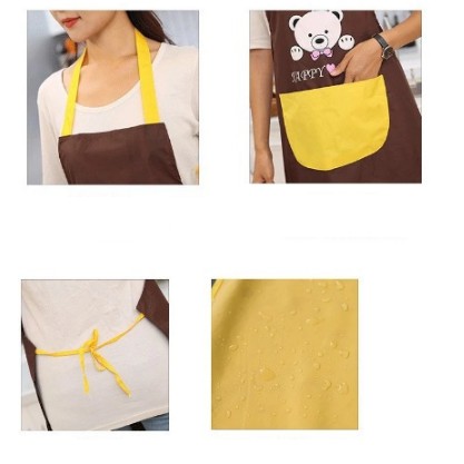 Tạp dề hàn quốc có túi, có chỗ lau tay tiện lợi không thấm nước và ngăn mùi hiệu quả Hình Gấu | BigBuy360 - bigbuy360.vn