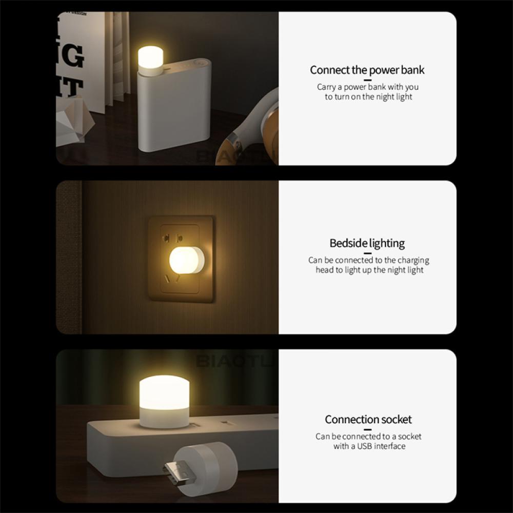 Đèn LED Đọc Sách Bảo Vệ Mắt Sạc USB E2I7 Hình Tròn Tiện Dụng