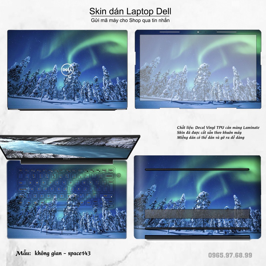 Skin dán Laptop Dell in hình không gian nhiều mẫu 24 (inbox mã máy cho Shop)