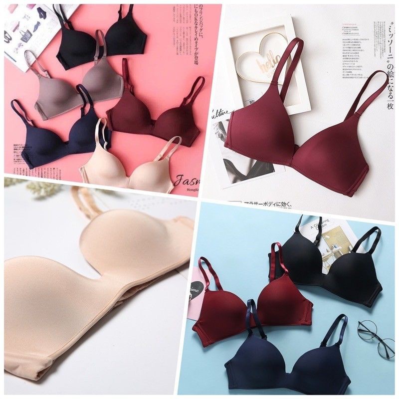 Áo lót màu trơn không gọng, nâng ngực, chất đẹp siêu hot ALU01