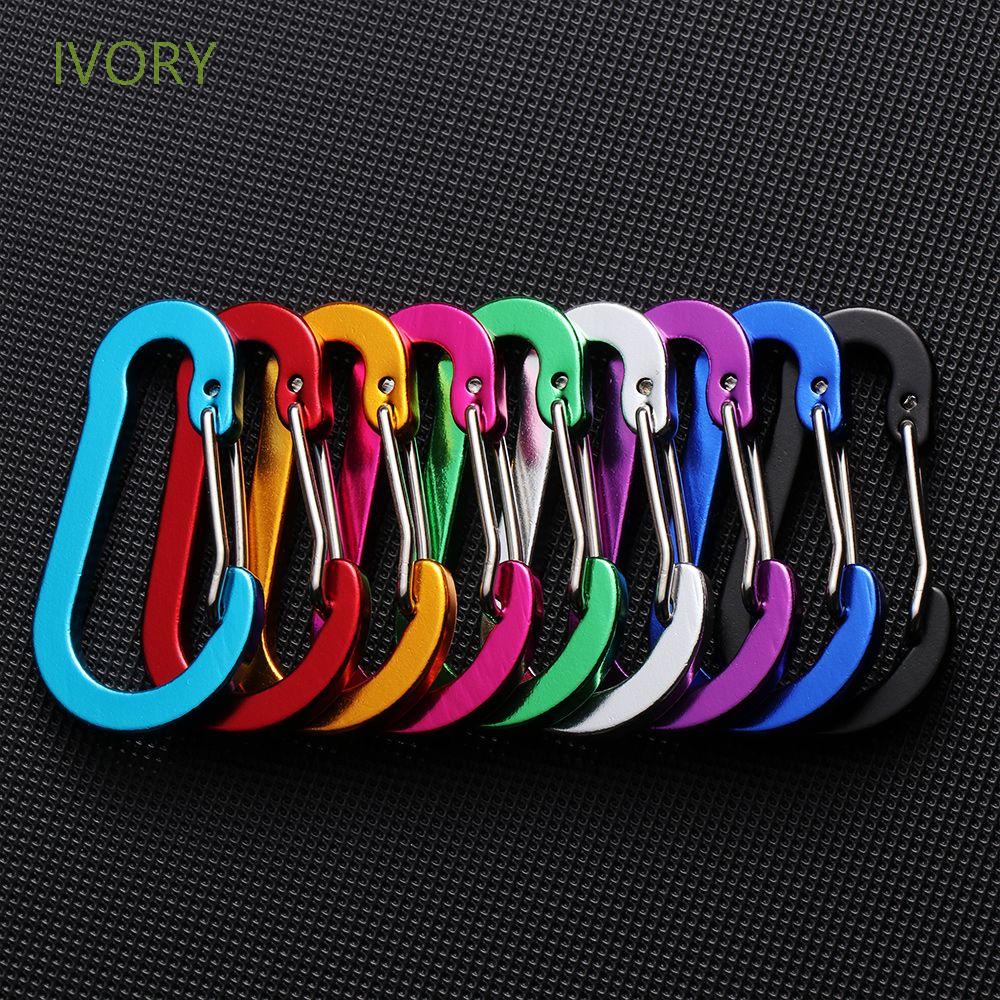Bộ 5 cái móc khóa hình chữ S bằng hợp kim nhôm tiện lợi cho hoạt động ngoài trời