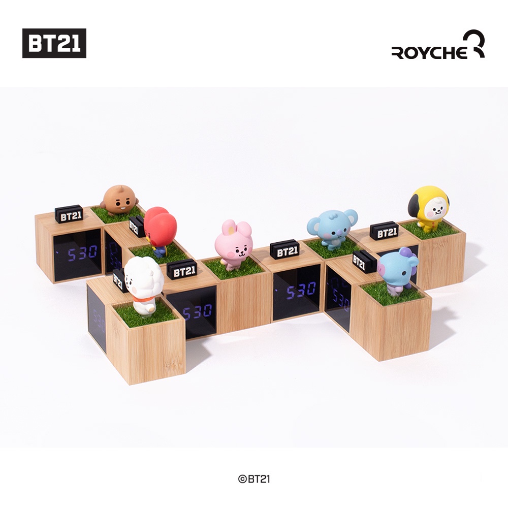 Đồng Hồ Điện Tử Để Bàn Hình Nhóm Nhạc Bts Bt21 Có Đèn Led