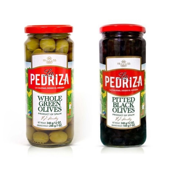 Quả Oliu Xanh / Đen Nguyên Trái Tách Hạt Hiệu La Pedriza 340gr