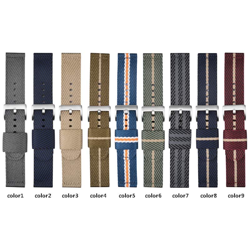 Dây Đồng Hồ Đeo Tay Bện Nylon 18mm 20mm 22mm 24mm