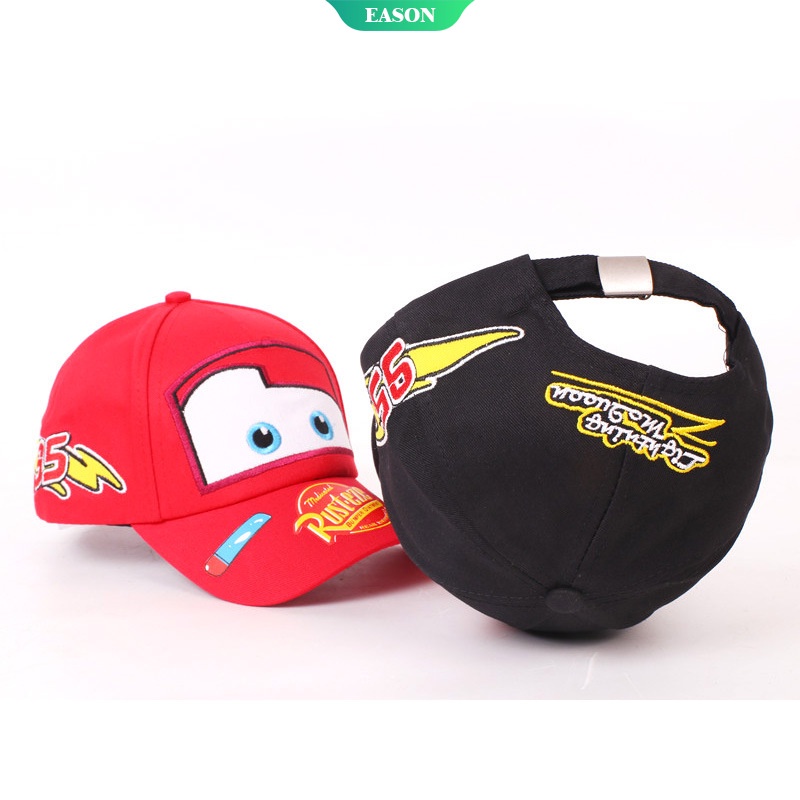 Mũ Lưỡi Trai Họa Tiết Xe Hơi Disney Cho Bé Trai 2-8, Lightning McQueen, Có Thể Điều Chỉnh, Chống Nắng