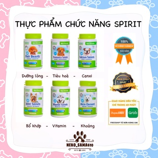 [RẺ VÔ ĐỊCH]1 viên Canxi/Vitamin/Khoáng/Dưỡng lông SPIRIT bổ sung dinh dưỡng, kích thích ăn uống cho chó mèo