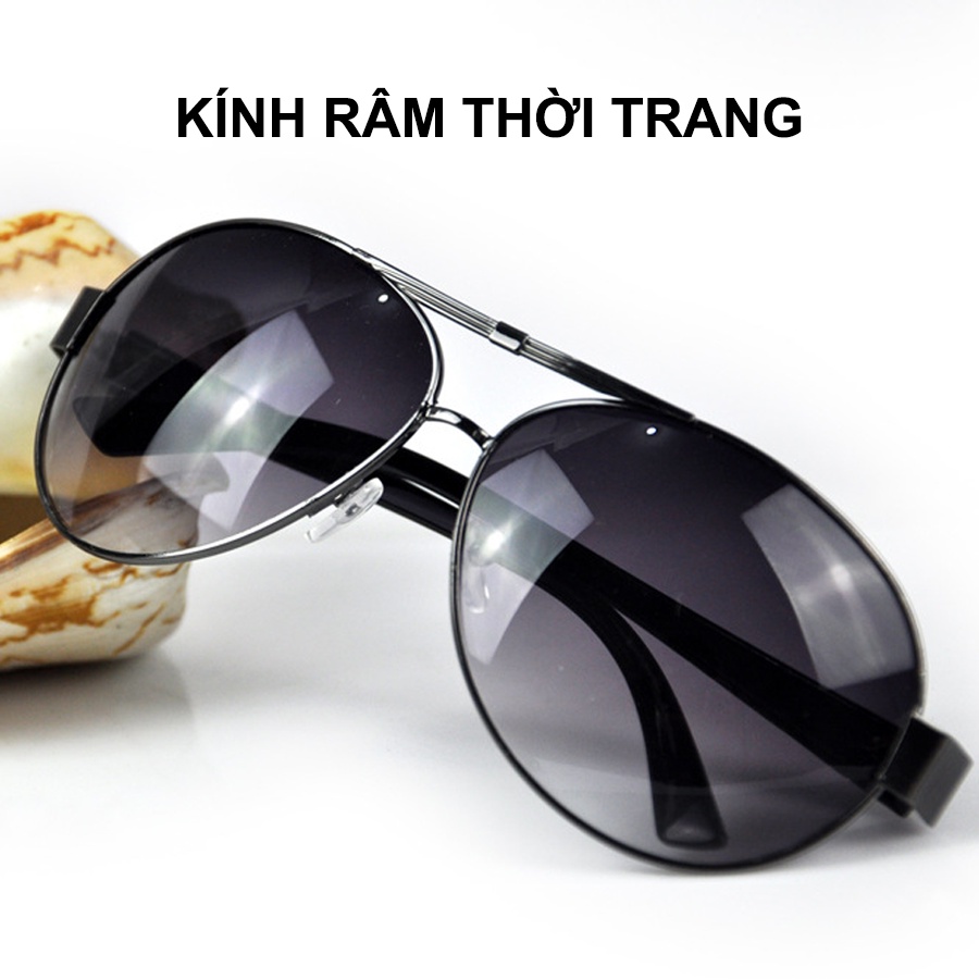 Kính Râm Nam, Kính Mát Nam Màu Đen Thời Trang, Chống Tia UV