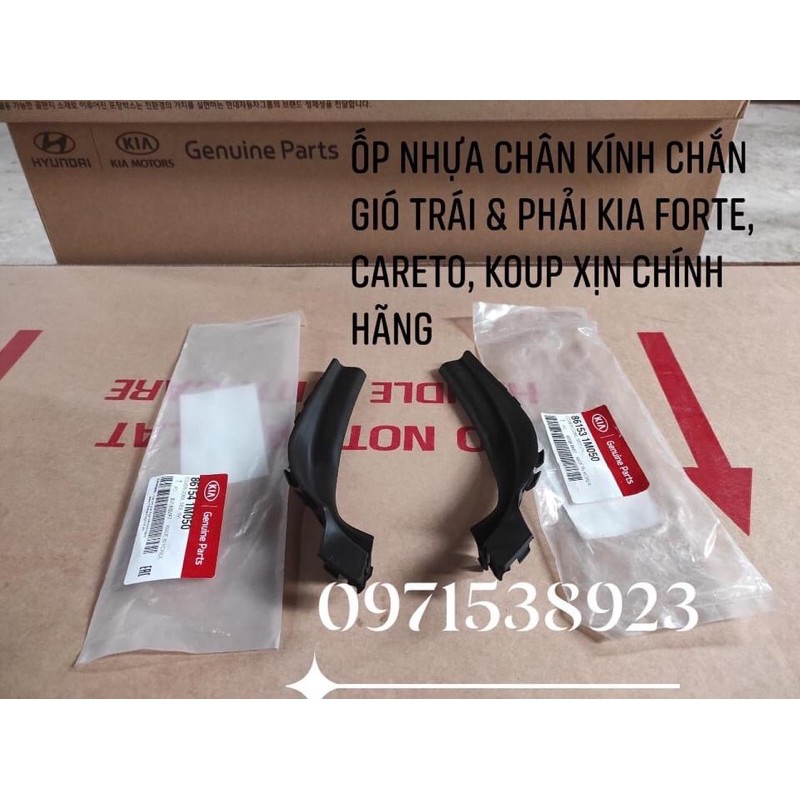 Ốp nhựa chân kính chắn gió trái & phải kia forte, careto, koup xịn chính hãng 861541m050 861531m050