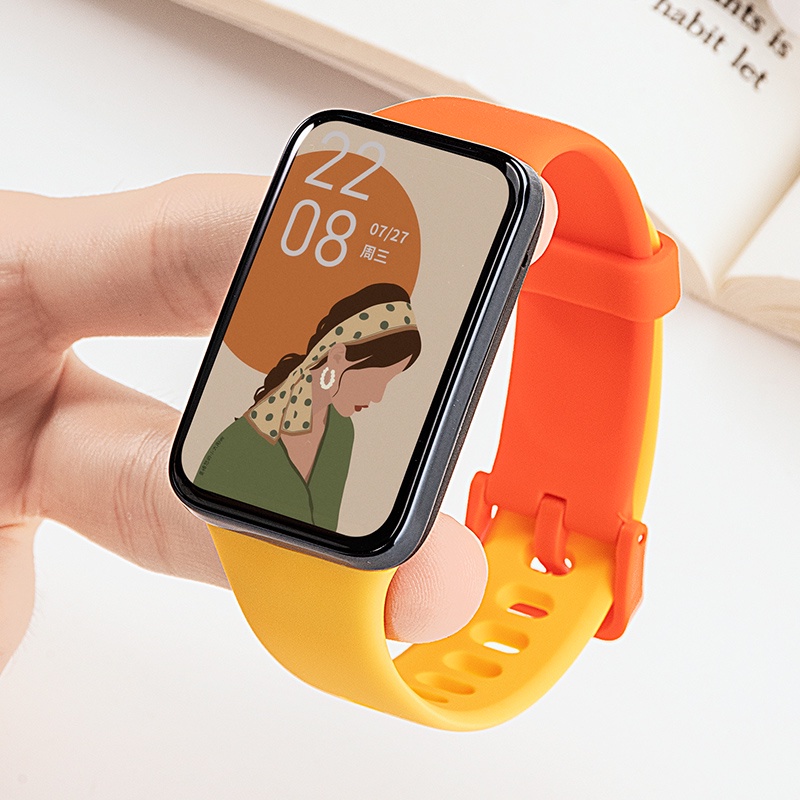 Phù Hợp Dây Đeo Thay Thế Bằng Silicon Màu Tương Phản Cho Xiaomi Band 7Pro 7Pro 7 Pro