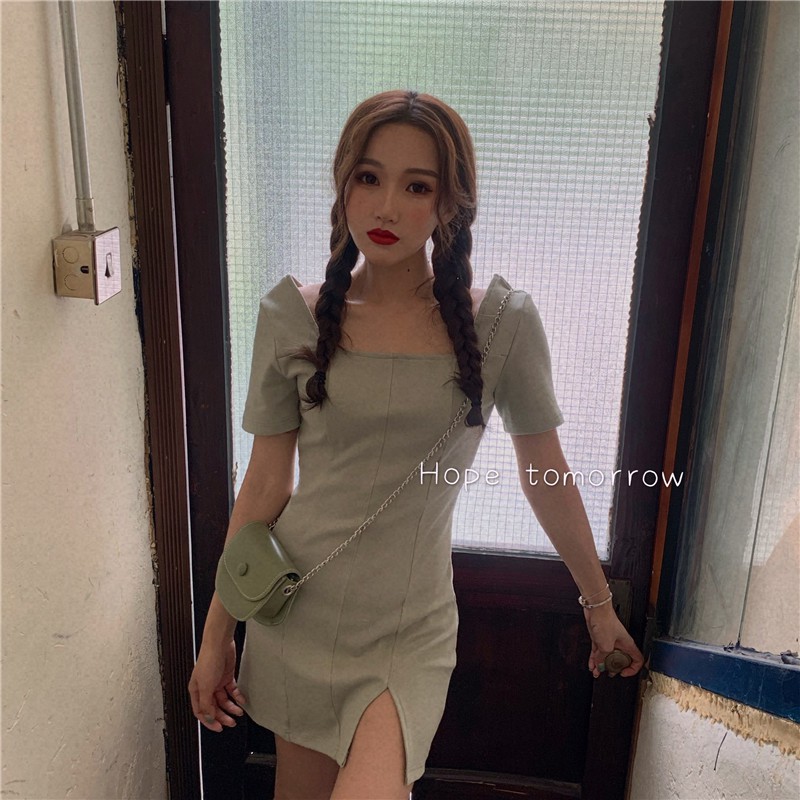 Đầm Ôm Cổ Vuông Thời Trang Hè Tôn Dáng Cho Nữ | BigBuy360 - bigbuy360.vn