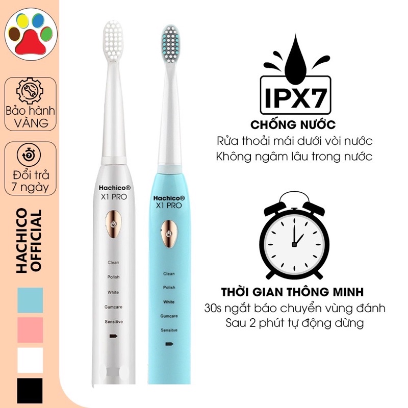 Bàn Chải Điện Đánh Răng Tự Động, Có 5 Chế Độ, Chống Nước Tuyệt Đối, Sử Dụng Lâu Dài