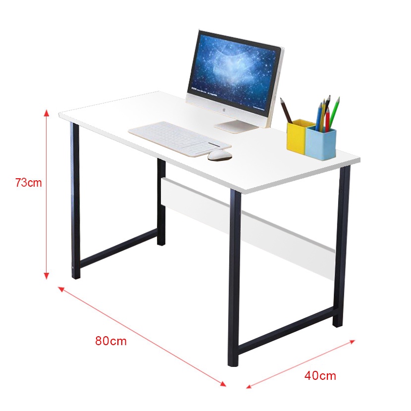 Bàn làm việc khung sắt tự lắp ráp đơn giản, gỗ dày 17li, sắt sơn tĩnh điện, đóng gói vận chuyển dễ dàng