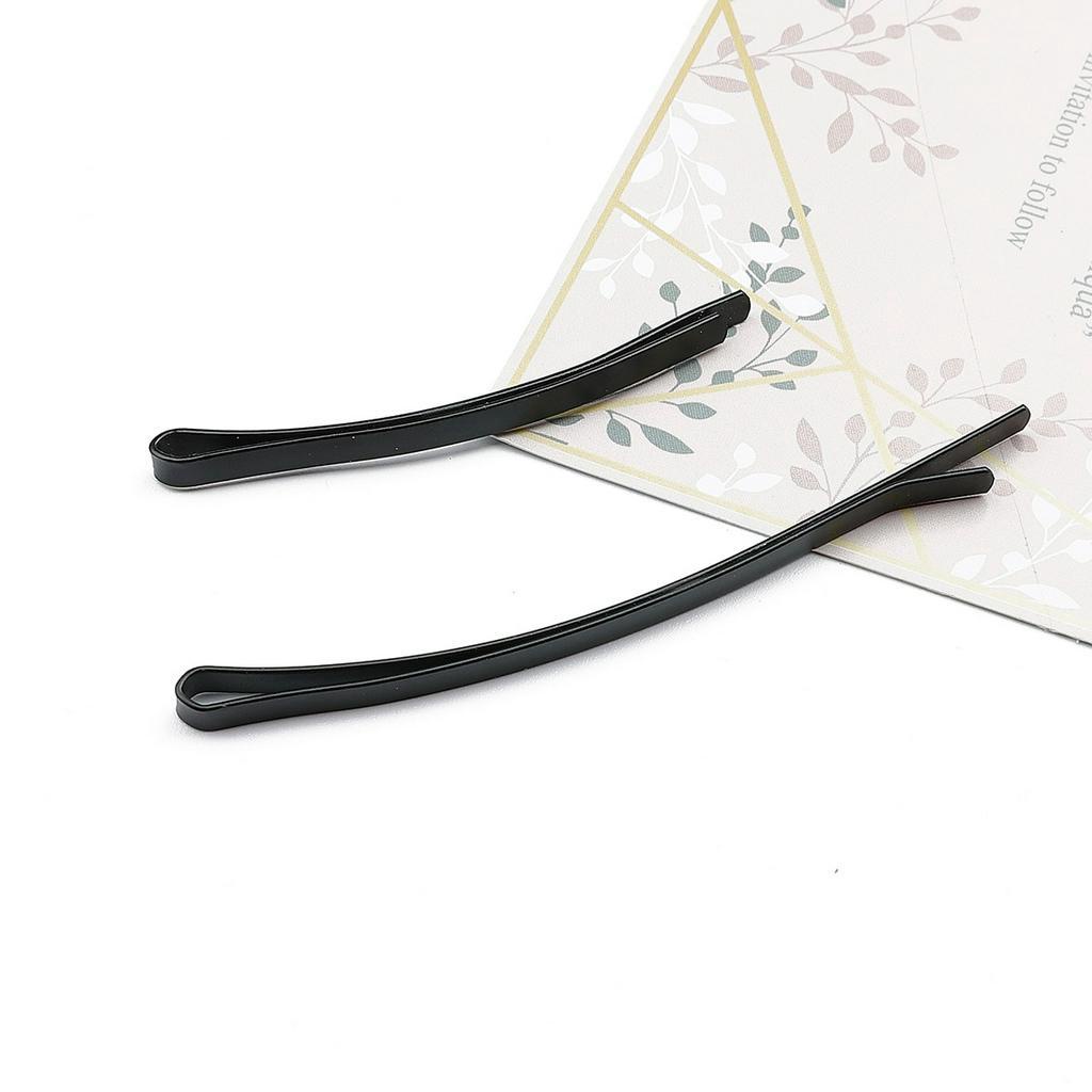 BEADIA 12 Kẹp tóc Beadia màu đen đơn giản thời trang cho nữ