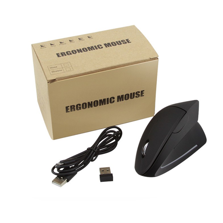 Chuột Không Dây Ergonomic Mouse 2.4 GHz Chống mỏi tay-Chuột văn phòng thế hệ mới bảo vệ cổ tay