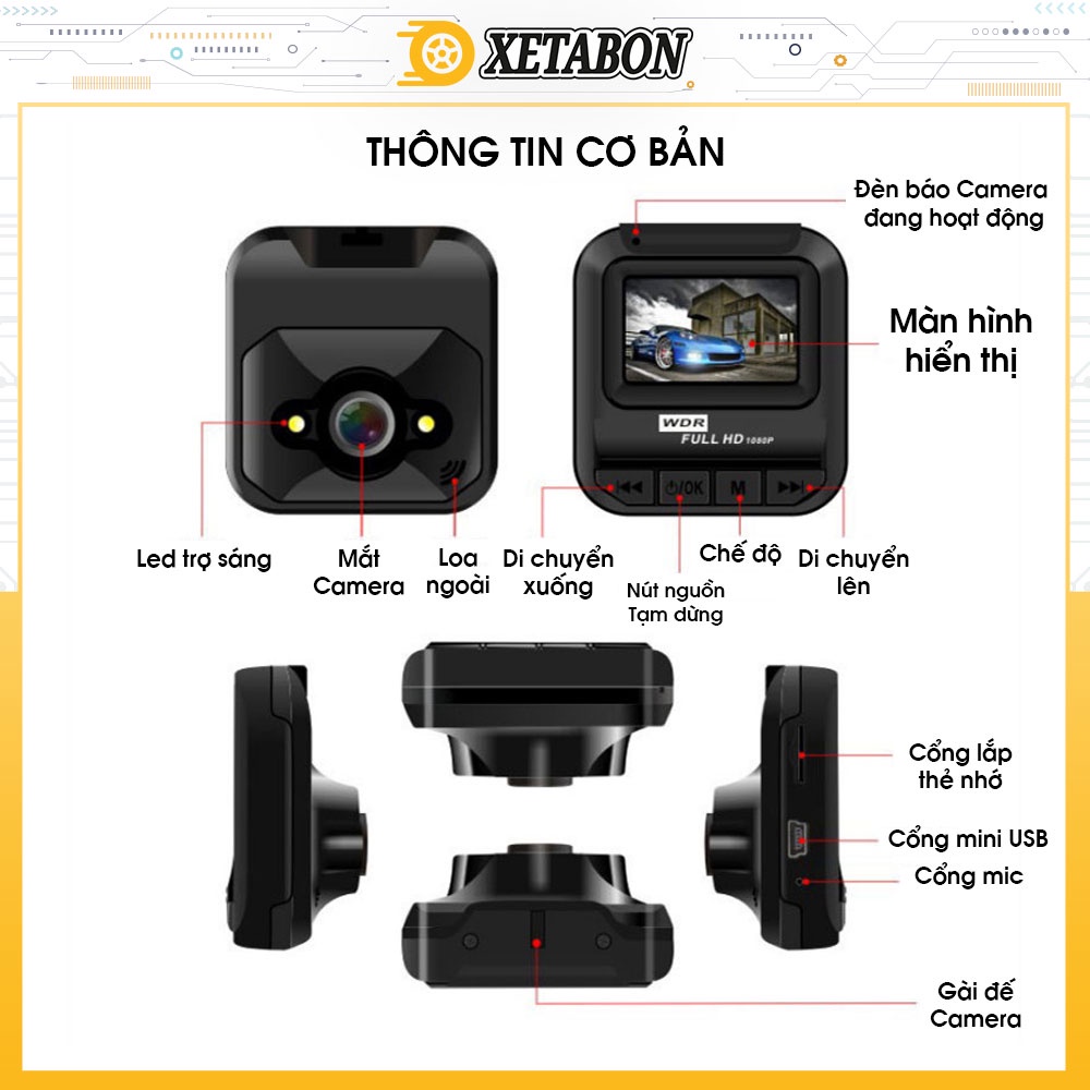 [Rẻ nhất] Camera hành trình ô tô C2, nhỏ gọn, chất lượng HD dành cho các dòng xe phổ thông