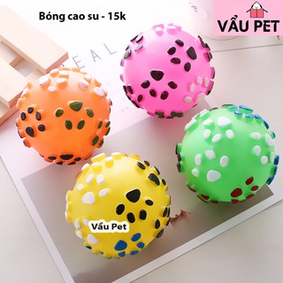 Bóng cao su dấu chân - Đồ chơi cho chó mèo thú cưng