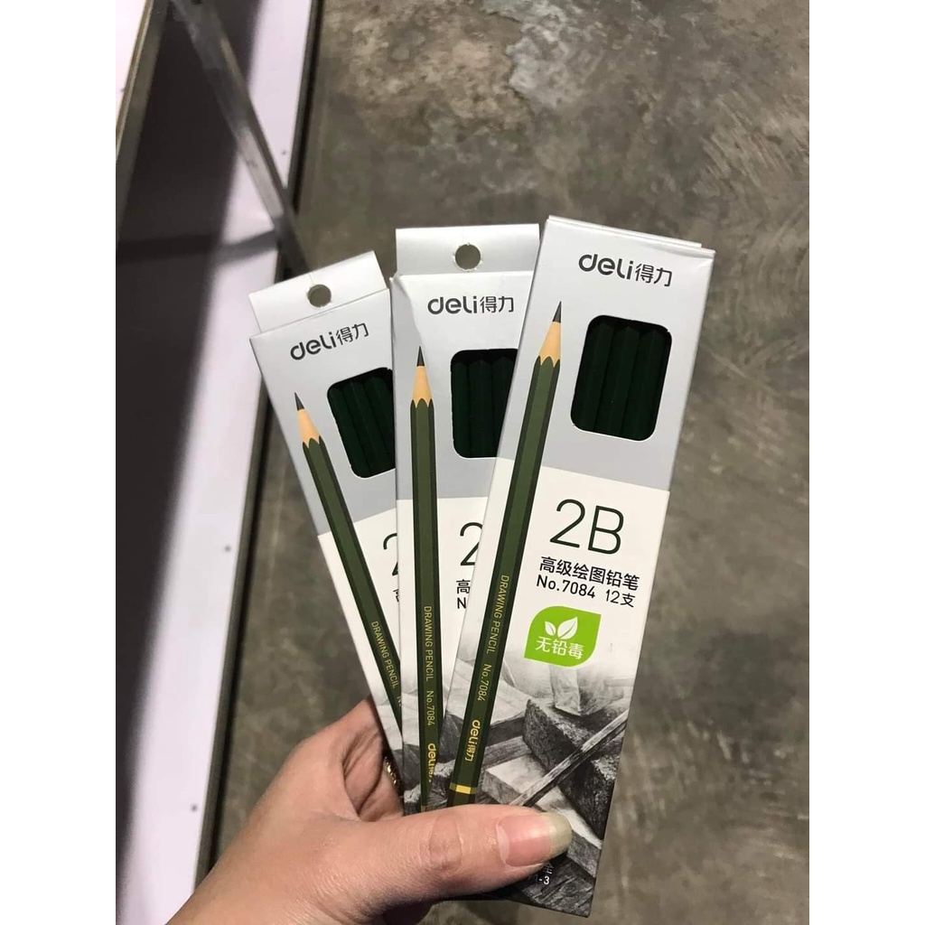 Bút Chì 2B CHÍNH HÃNG DELI Siêu Đẹp Hàng Chất Lượng Cao