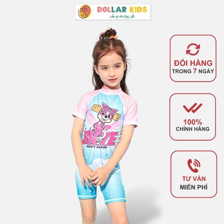 Đồ Bơi Bé Gái Liền Thân Dollar kids Size Đại, Bộ Đồ Bơi Cho Bé Chó SKYE Từ 10kg Đế